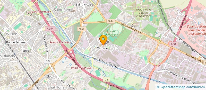 localisation de l'entreprise MGF GROUP TRANSPORT  REIMS