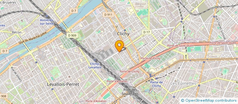 localisation de l'entreprise MGF LOGISTIQUE à CLICHY