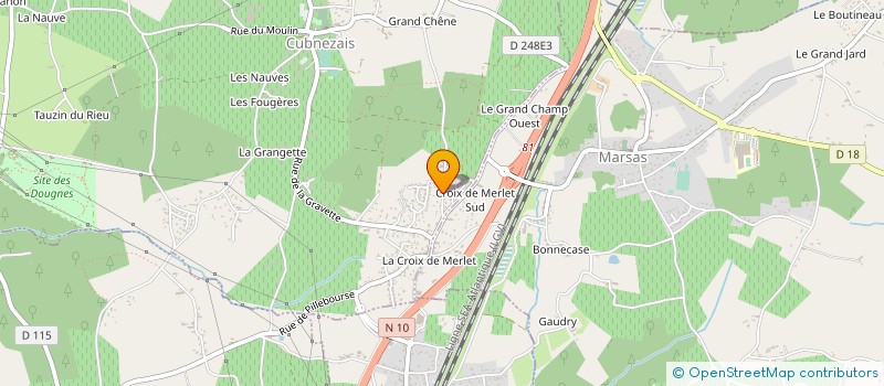 localisation de l'entreprise MGH 33  CUBNEZAIS