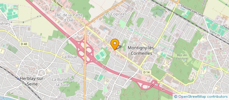 localisation de l'entreprise MGH DIFFUSION  MONTIGNY-LES-CORMEILLES