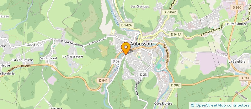 localisation de l'entreprise MGJLL  AUBUSSON