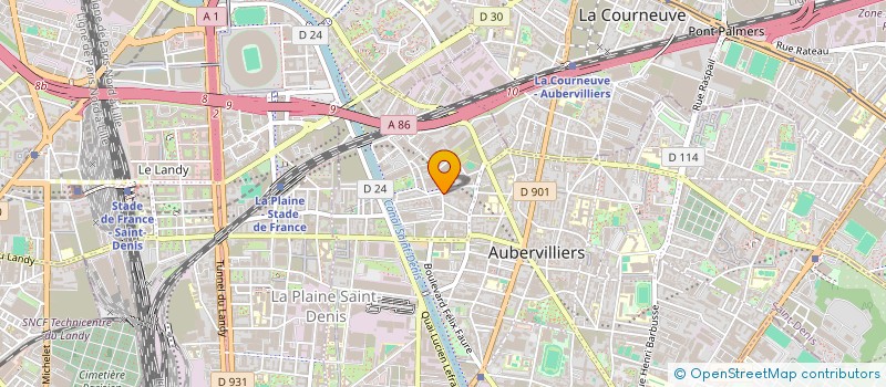 localisation de l'entreprise MGL BATIMENT  AUBERVILLIERS