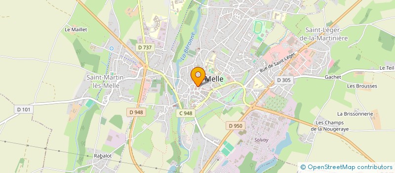 localisation de l'entreprise MGLC  MELLE