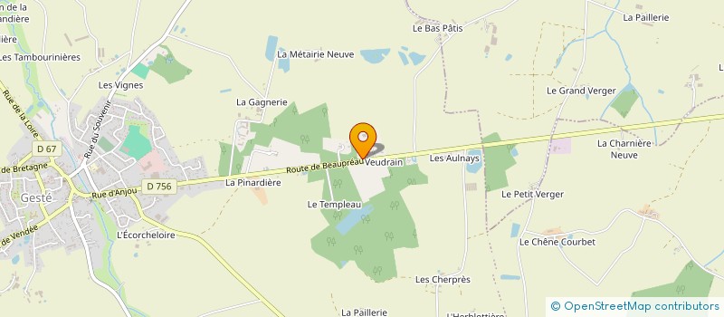localisation de l'entreprise MGM à BEAUPREAU-EN-MAUGES