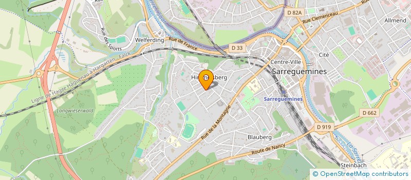 localisation de l'entreprise MGM à SARREGUEMINES