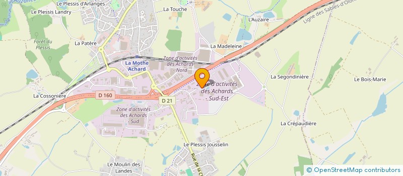 localisation de l'entreprise MGM à LES ACHARDS