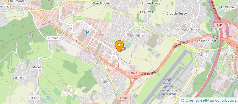 localisation de l'entreprise MGM ANNECY 1  EPAGNY METZ-TESSY