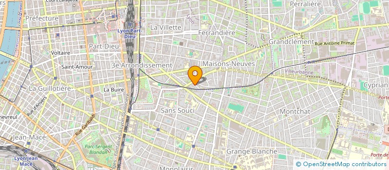 localisation de l'entreprise MGM ASSURANCES  LYON 3EME