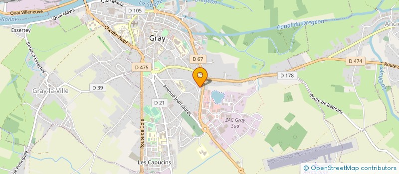 localisation de l'entreprise MGM AUTOMOBILES  GRAY