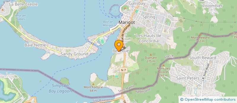 localisation de l'entreprise MGM CAR RENTAL  SAINT-MARTIN