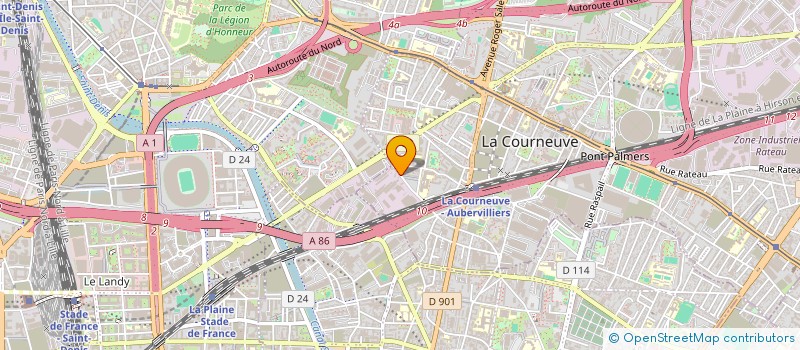 localisation de l'entreprise MGM & CO à LA COURNEUVE