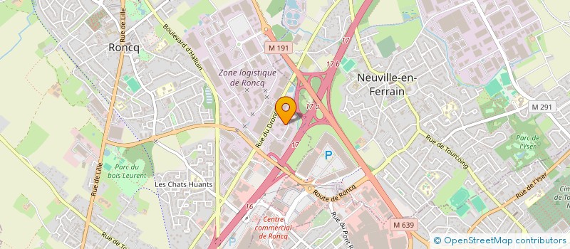 localisation de l'entreprise MGM CONSTRUCTION  RONCQ