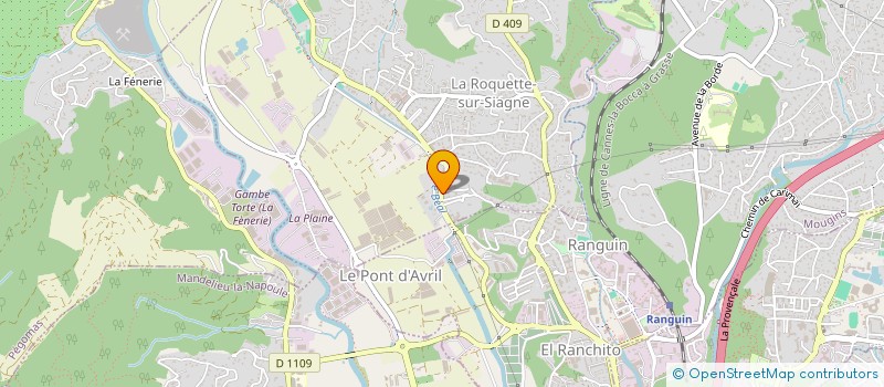 localisation de l'entreprise MGM ELEC à LA ROQUETTE-SUR-SIAGNE
