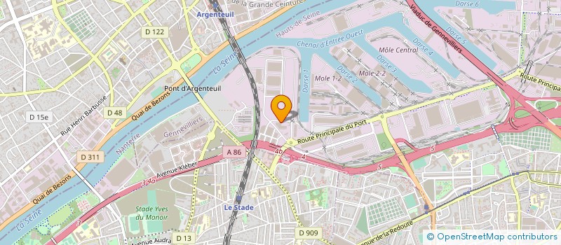 localisation de l'entreprise MGM FINANCES à GENNEVILLIERS