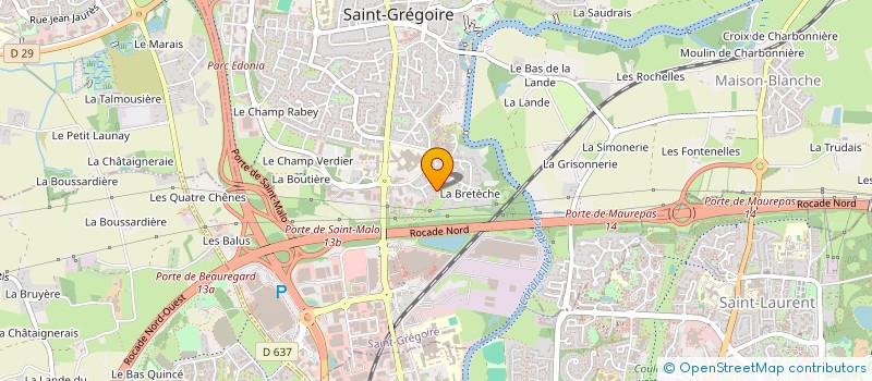 localisation de l'entreprise MGM ROUXEL HOLDING - SPFPL D'AVOCAT A RESPONSABILITE LIMITEE DE TYPE UNIPERSONNEL  SAINT-GREGOIRE