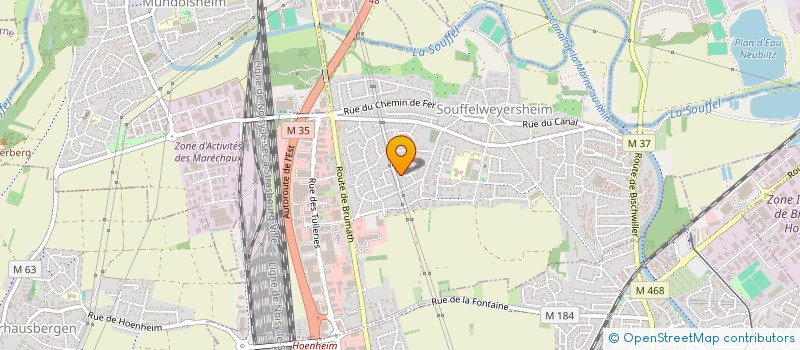 localisation de l'entreprise MGP  SOUFFELWEYERSHEIM