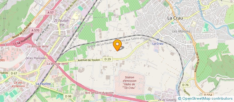 localisation de l'entreprise MGP MACONNERIE GENERALE PEINTURE  LA CRAU