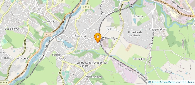 localisation de l'entreprise MGP MARKET  CONDAT-SUR-VIENNE