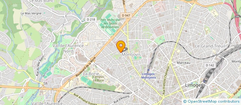 localisation de l'entreprise MGS à LIMOGES
