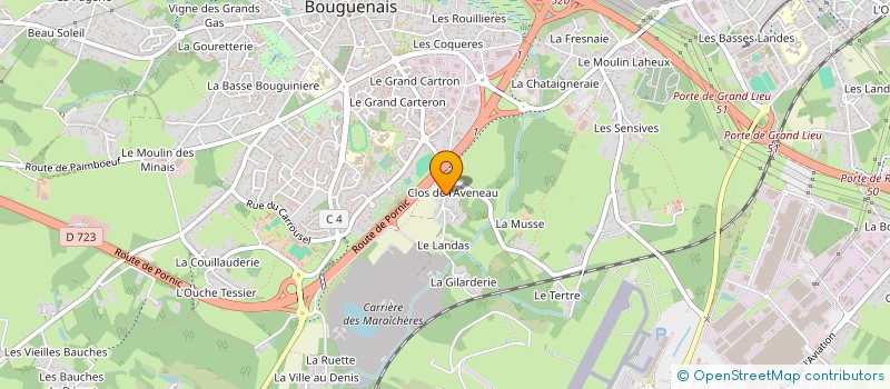 localisation de l'entreprise MGS BATI  BOUGUENAIS