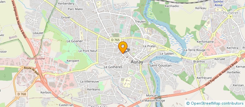 localisation de l'entreprise MGS VOYAGES à AURAY