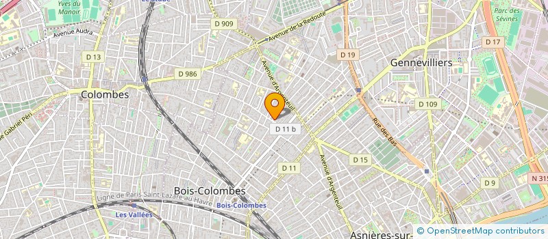 localisation de l'entreprise MGSI à BOIS-COLOMBES