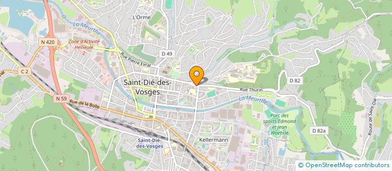 localisation de l'entreprise MGT CONSTRUCTION à SAINT-DIE-DES-VOSGES
