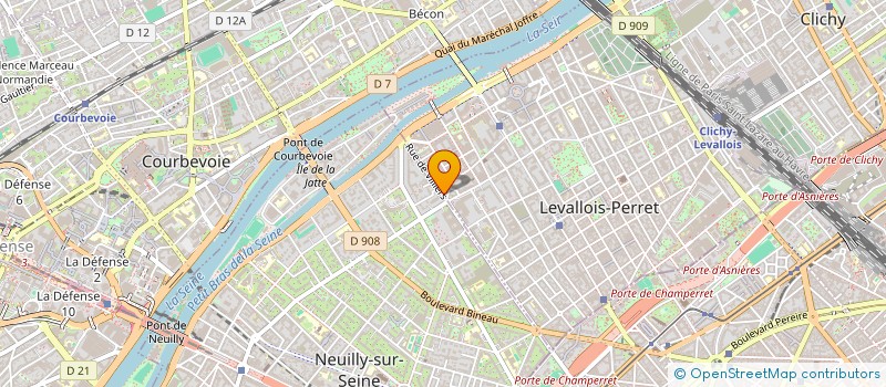 localisation de l'entreprise MGTB COMMUNICATION à LEVALLOIS-PERRET