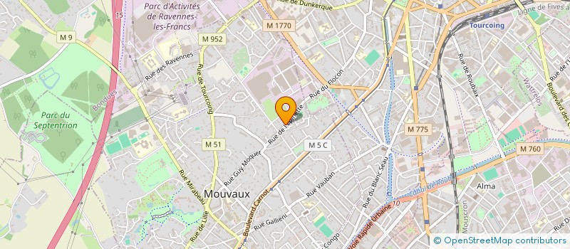 localisation de l'entreprise MGV GESTION à MOUVAUX