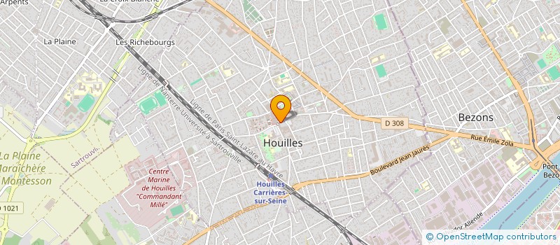localisation de l'entreprise MGV OPTIQUE SARL à HOUILLES