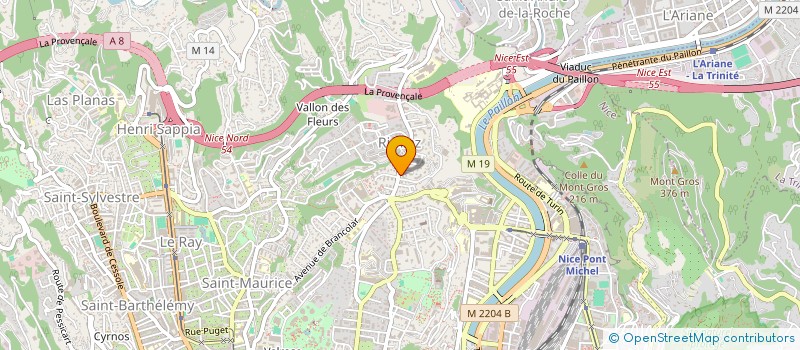 localisation de l'entreprise MH à NICE