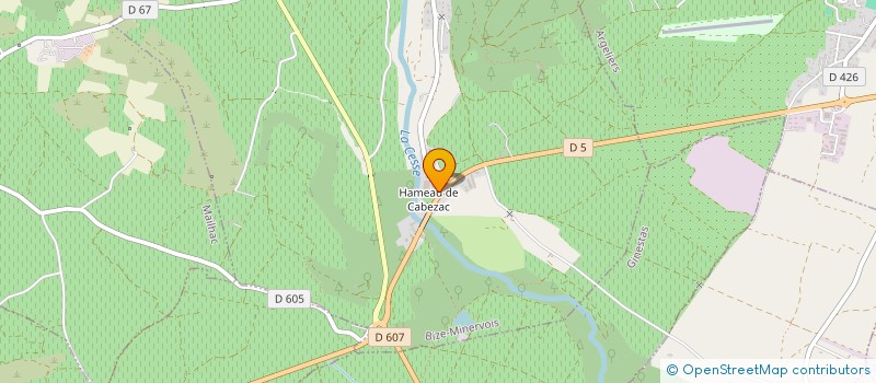 localisation de l'entreprise MH  BIZE-MINERVOIS