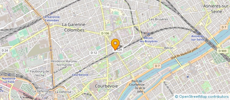localisation de l'entreprise MH AUTO CONTROLE à COURBEVOIE