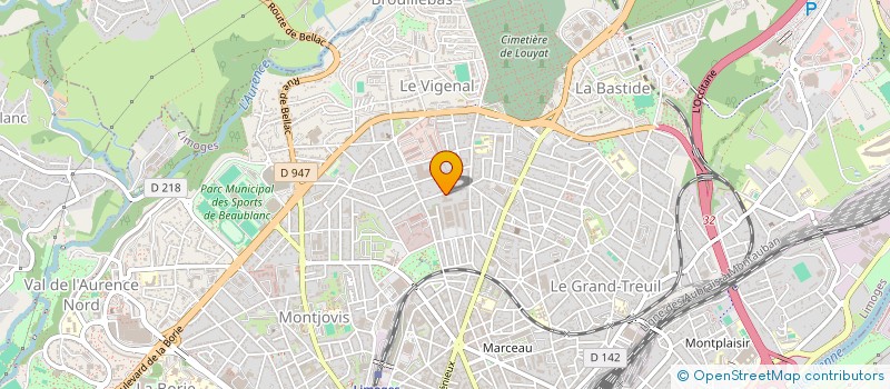 localisation de l'entreprise MH BAT à LIMOGES