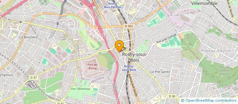 localisation de l'entreprise MH BATIPRO à ROSNY-SOUS-BOIS