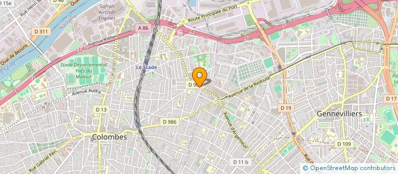 localisation de l'entreprise MH COIFFURE à COLOMBES
