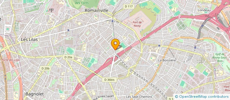 localisation de l'entreprise MH COM à ROMAINVILLE