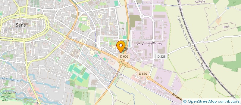 localisation de l'entreprise MH CONSTRUCTION à SENS