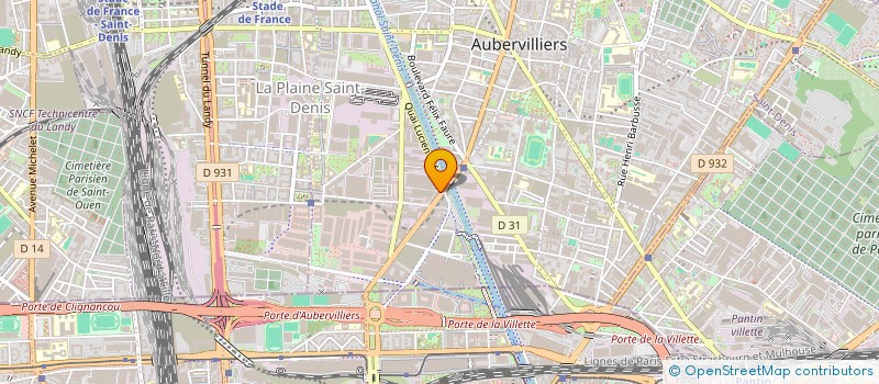 localisation de l'entreprise MH CONSULTING  AUBERVILLIERS