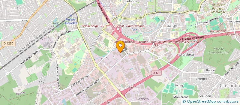 localisation de l'entreprise MH DISTRIBUTION à PESSAC