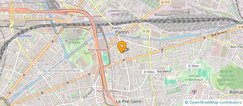 localisation de l'entreprise MH ELEC  GAGNY