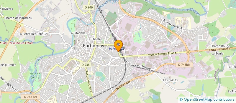 localisation de l'entreprise MH FINANCE  PARTHENAY