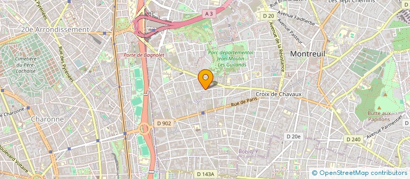 localisation de l'entreprise MH HOLDING à MONTREUIL