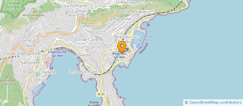 localisation de l'entreprise MH INVESTISSEMENT  BEAULIEU-SUR-MER