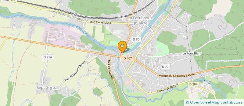 localisation de l'entreprise MH INVESTISSEMENTS à LA FERTE-SOUS-JOUARRE