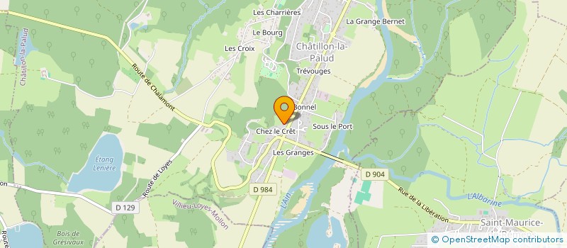 localisation de l'entreprise MH LOCATION à CHATILLON-LA-PALUD