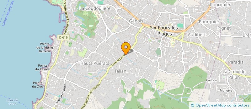 localisation de l'entreprise MH PAYSAGE à SIX-FOURS-LES-PLAGES