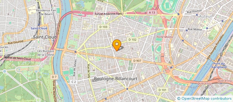 localisation de l'entreprise MH PHARMA CONSULTING à BOULOGNE-BILLANCOURT