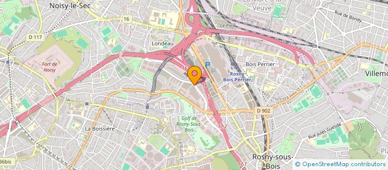 localisation de l'entreprise MH ROSNY-SOUS-BOIS à ROSNY-SOUS-BOIS