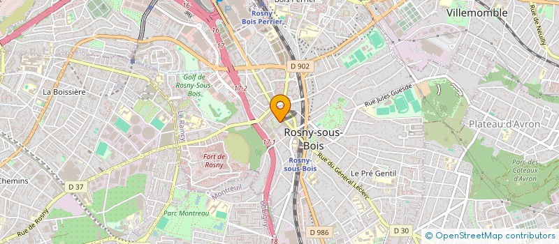 localisation de l'entreprise MH SERVICES à ROSNY-SOUS-BOIS